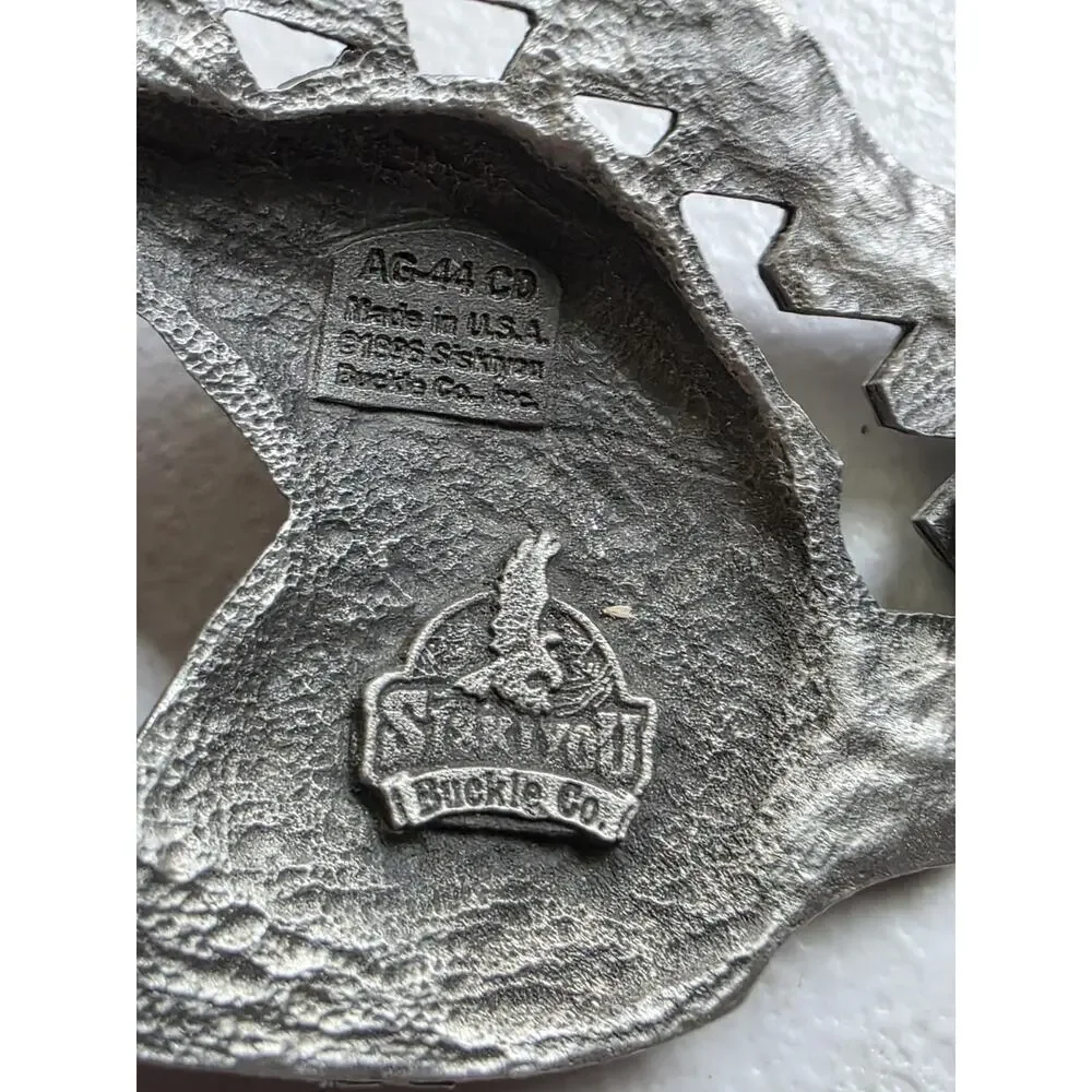 Patriotic American Bald Eagle Vintage 1996 Siskiyou A.G. 44 Belt Buckle